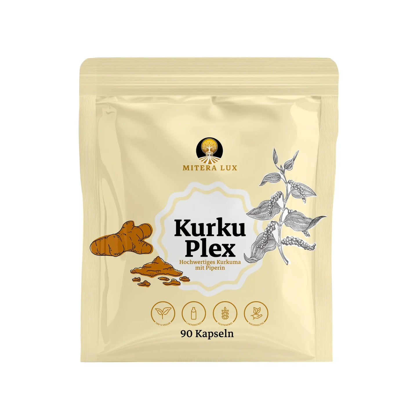 Kurkuma Kapseln mit Piperin – hochdosiert & pflanzlich - Kurkuplex