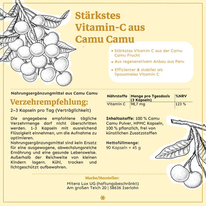 Vitamin C aus Camu Camu – Hoch bioverfügbar & vegan - Kraftwelle