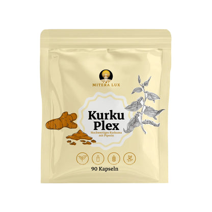 Kurkuma Kapseln mit Piperin – hochdosiert & pflanzlich - Kurkuplex