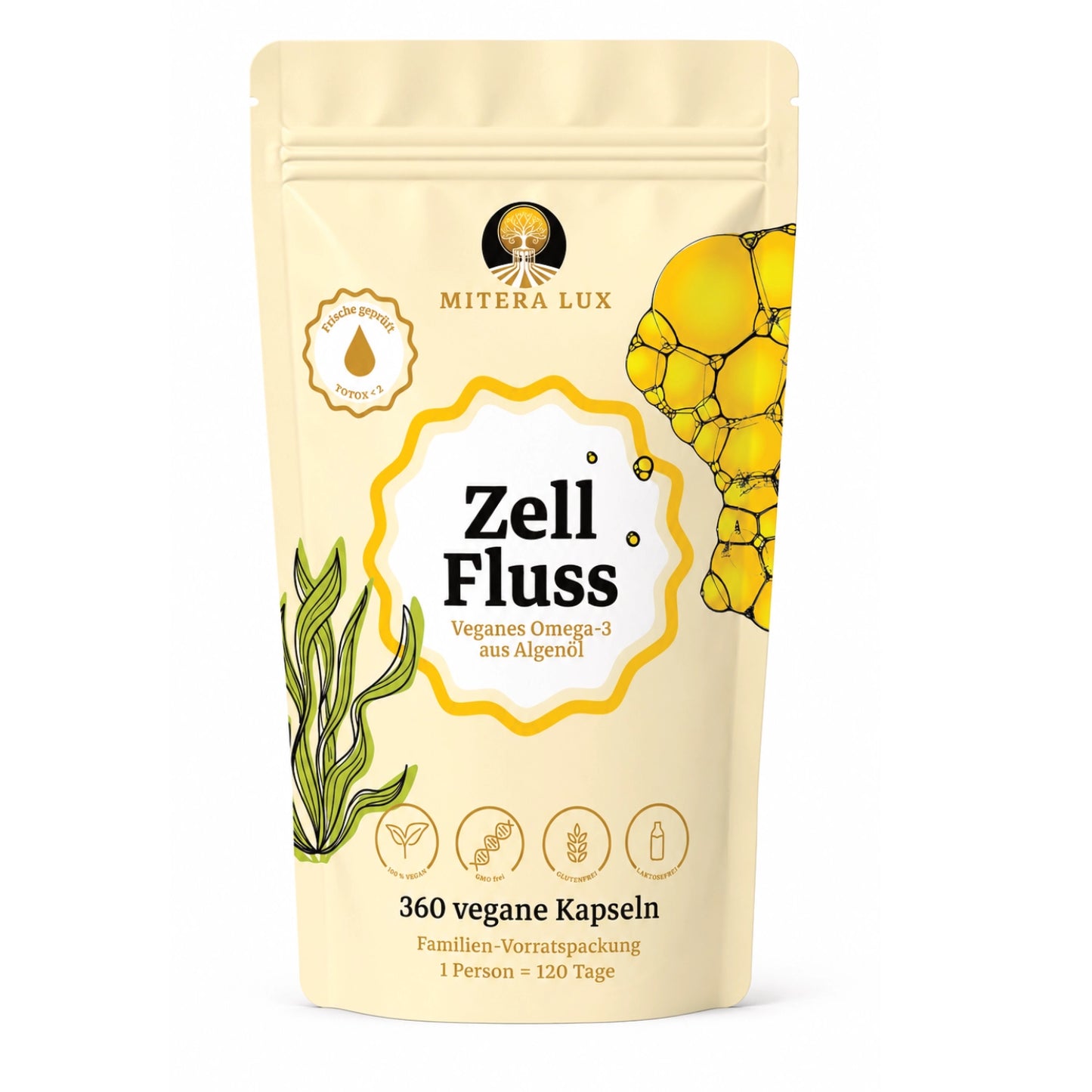 Premium Omega-3 aus Algenöl - ZellFluss